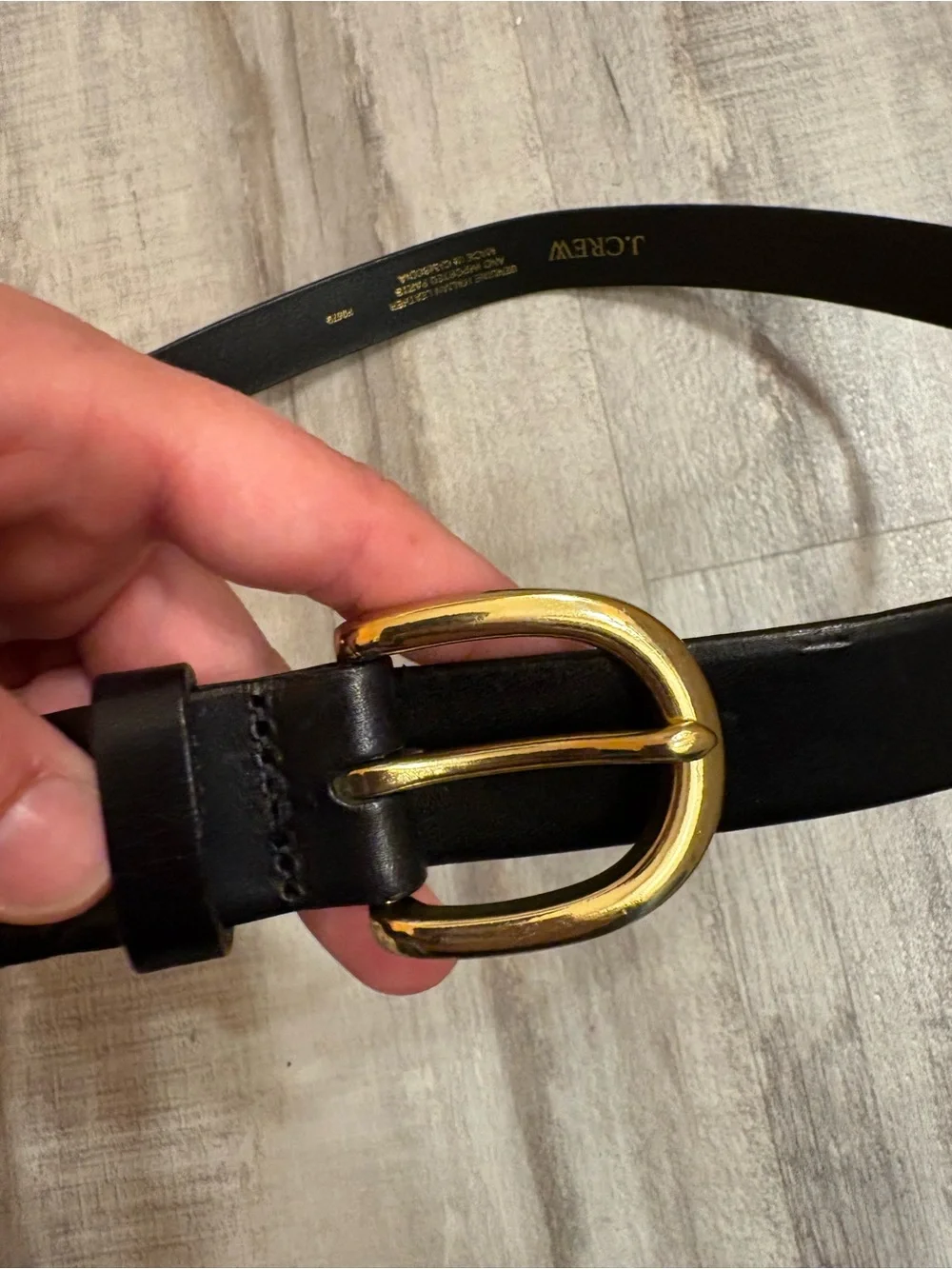 J. Crew Black Leather Belt XL - Picture 2 of 5
